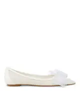 BLUSHING BOW FLAT in CREAM/WHITE for Women