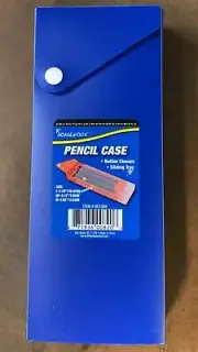 A+ Homework Plastic Pencil Case Package of 2, Color Will Vary, RED or BLUE