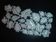 Falling autumn fall leaves confetti leaf metal craft stencil die cut hair