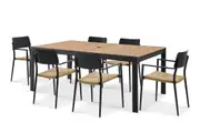Sorrento Outdoor Dining Table with 6 Newport Outdoor Chairs