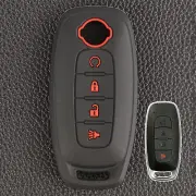 Silicone Smart Key Fob Chain Cover Case Protect For Nissan Qashqai Teana Kicks &