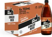 Lo Bros Organic Kombucha Ginger Beer Drink 750Ml X 6 Pack