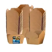 50PK Paper To-Go Containers – Microwave Safe & Leakproof for Food Storage
