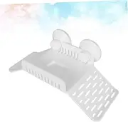 GRIRIW Turtle Tank Basking Platform Floating Pier Suction Cup White Easy Clean Design