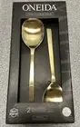 Oneida Modern Pillar Chefs Table Salad Servers Gold