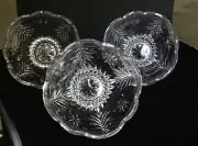 3 Waterford Killarney Crystal Bowls XMAS theme, set of 3, 6 x 4. New