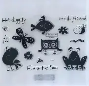 Close To My Heart Hot Diggity Clear Acrylic Stamps C1407