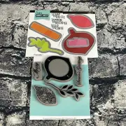 Sizzix Hero Arts Framelits ORNAMENTS Christmas 5 Stamps and 5 Dies new open box