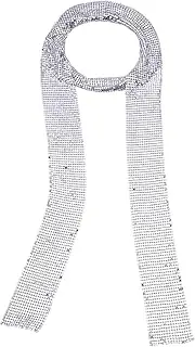 [Generic] Women Glitter Sparkle Metal Sequins Neck Tie Scarf Party Evening Long Thin Skinny Tie Shawls Neckerchief
