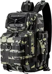 Fishing Tackle Backpack, Portable A-Dark Night Camouflage