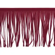 1 Yard 4 Inch PU Leather Fringe Trim DIY Tassel Fringe for Sewing, Fuchsia