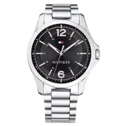 Tommy Hilfiger Stainless Steel Black Dial Men's Watch - 1791460
