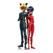 Ladybug and Cat Noir from Miraculous Mini Cardboard Cutout Official Standee
