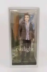 Twilight Barbie Collector Pink Label Edward Doll NIB Robert Pattinson Stand Inc.