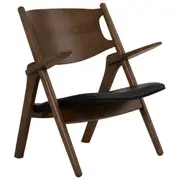 Modern Furniture CAMRY 65x80cm Lounge Chair - Walnut & Black