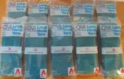 10 Bags Sealed Columbia-Minerva Teal 3235 Latch Hook Yarn 320 Pieces Per Bag