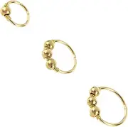 [WRITWAA] Mm-mm Nose Ring Set Pcs Nose Studs Beads High Polished for Women Comfortable