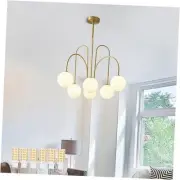 Glass Globe Chandelier, Modern Bubble Ball Pendant Light, Mid-Century Hanging