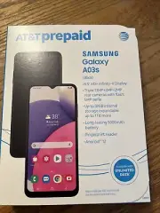 AT&T SAMSUNG GALAXY A03S Black (AT&T) Prepaid Smartphone 6.5" HD Brand New