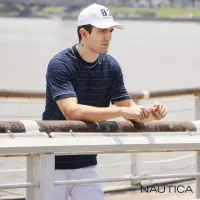 在飛比找momo購物網優惠-【NAUTICA】男裝 經典條紋短袖T恤(深藍)