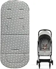 Universal Pram Seat Cover, Pushchair Seat Cover, Baby Pram Seat Cushion with Strap Groove, Universal Seat Cushion, Baby Dining Room Chair Cushion, Light Grey Tokaneit
