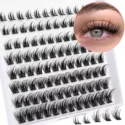 Lash Clusters DIY Eyelash Extensions 96pcs Cluster Lashes Wispy False Eyelash...