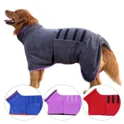 Dog Bathrobe Towel Microfibre Bath Robe Warm Wide Waist Robe Pajamas Coat XS-2XL