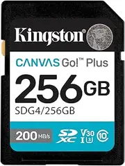Kingston Canvas Go! Plus (up to 200MB/s Read) SD 256GB