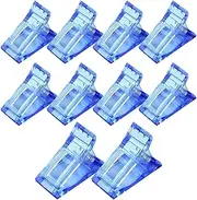 Nail Clamps for Gel Nails - 10 Pieces Poly Nail Gel Forms Extension Mold, Practical Poly Clip Extension Clamp Clip for Home Salon