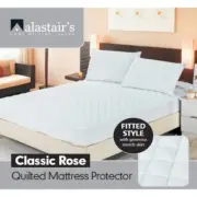 New Alastair's Classic Rose King Single Mattress Protector Fully Fitted