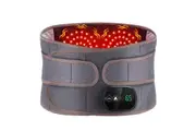 Electric Cordless Heating Pad for Back, Heated Waist Belt Wrap Massage Modes Heat Pad for Back, Cramps, Waist