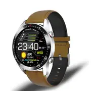 Smart Watch Men Heart Rate Blood Pressure Information Reminder Sport Waterproof Smart Watch for Android IOS Phone - Belt brown