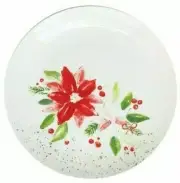 American Atelier Mistletoe Memories Appetizer Plate, 6.75 inch Diameter