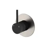 Fienza Kaya Up Wall Mixer Dress Kit Large Round Plate Brushed Nickel & Matte Black D228114BNB-3
