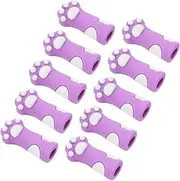 BEBEMOKO Knitting Needle Stopper Set 10pcs Silicone Cuticle Nail Protector Nipper Cover Scissors Sleeve Tweezers Stopper Manicure Tools Cat Paw Shape
