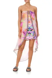 STRAPLESS OVERLAY PLAYSUIT SOUTH BEACH SUNRISE