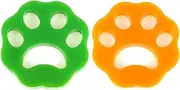 Reusable Pet Hair Remover Brush, Cat Lint Dog Fur for Laundry Washing Machine (1 Green + 1 Orange, Flower)