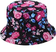 [SAFIGLE] Unique Fisherman Hat for Boys and Girls Sun Blocking Printing Patterns Stylish Outdoor Bucket Hat for Summer Black