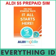 ALDI PREPAID $5 SIM CARD STARTER KIT PACK 3G 4G STANDARD MICRO NANO TRI CUT SIM