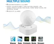 White Noise Machine Sound Machine Lullaby Sound Machine Sound Therapy Portable Sound Soother Machine for Relaxation Sleep High Fidelity Nature Sounds - 1 Count (Pack of 1)