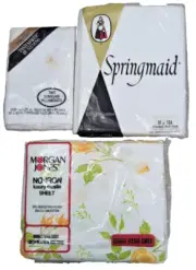 Morgan Jones Springmaid Stevens Sheets, Flat Fitted Pillowcases, Vtg Double NIP