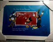 RARE Disney 2003 Mickey Donald Goofy Framed Advertisement Unopened Only 300 Made