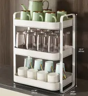 Joybos®2-Tier Cups Rack with Drain Tray 3-Tier