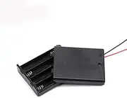 1 x Closed AA/AAA Battery Holder Case in 5 Sizes with Cover On/Off Switch Plastic Battery Storage Box with Shift Wires (3 Releases)