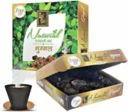 Zed Black Natural Guggal Sambrani / Resin / Dhoop Cups (Pack of 12)