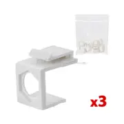 Blank Keystone Insert with Hole for Wall Plate RCA F BNC Connectors White 30PCS