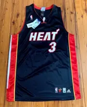 BNWT Adidas Dwyane Wade Miami Heat Authentic Jersey 40 NBA