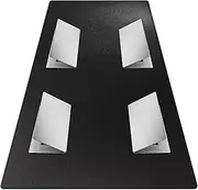 [Cacoy] Giant Conference Table Mat, 190x90cm PU Leather Office Meeting Table Mat Home Dining Desk Pad for Office Conference Room and Home Use - Black