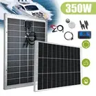 12V 350W Mono Bifacial Solar Panel Kit Fixed Caravan 30A Solar Regulator Cables