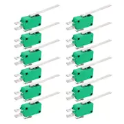 12PCS KW3-OZ 16A 125/250VAC Long Straight Hinge Lever Type Micro Limit Switches